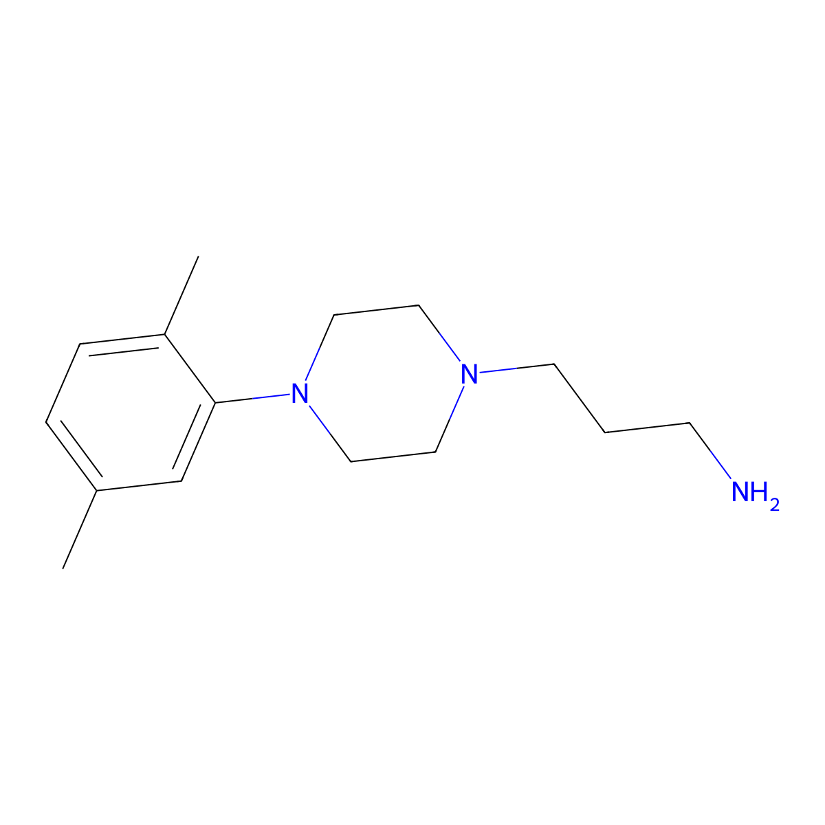 {3-[4-(2,5-Dimethylphenyl)piperazin-1-yl]propyl}amine molecular structure, CAS 198287-09-1