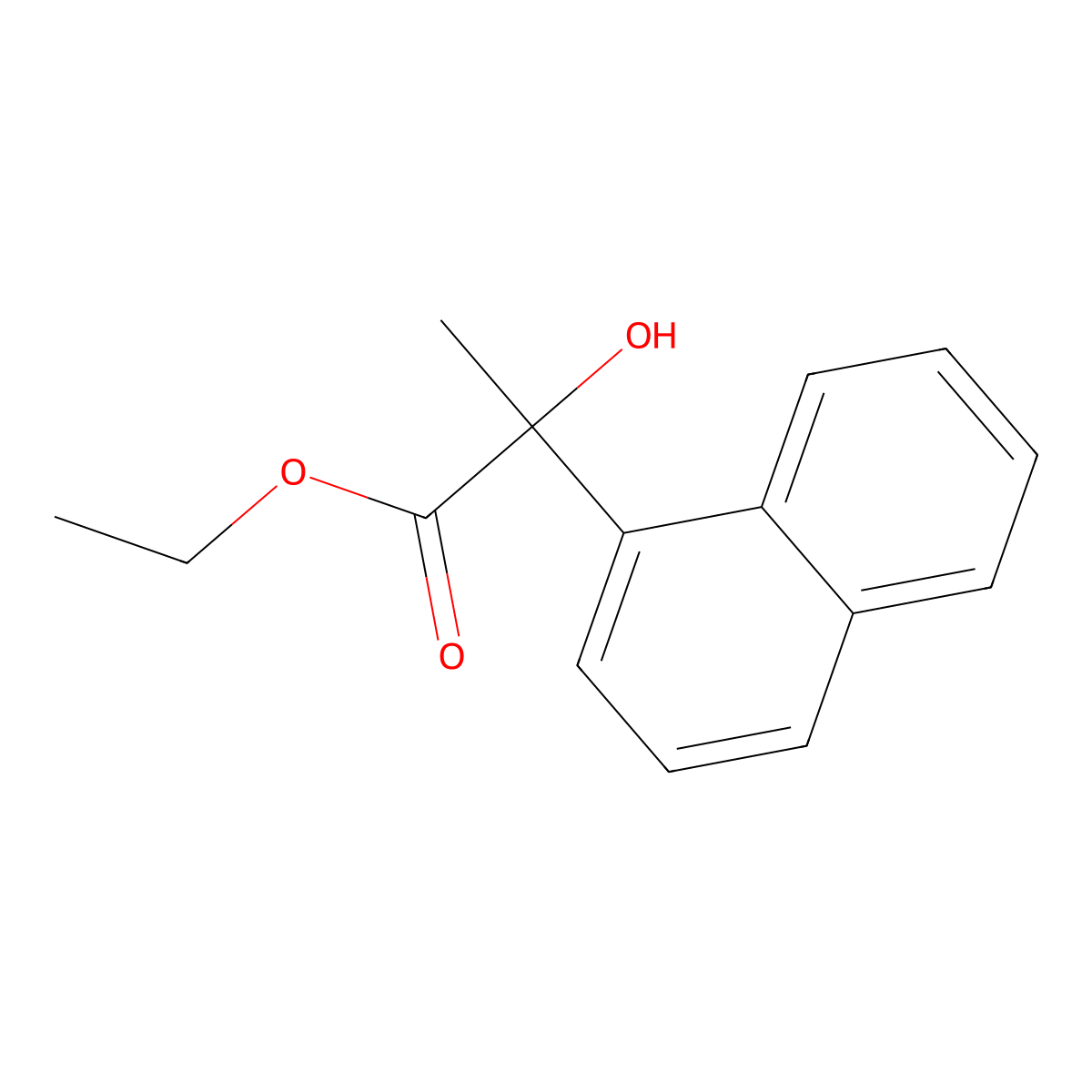 Ethyl 2-Hydroxy-2-(1-naphthyl)propionate molecular structure, CAS 198287-32-0