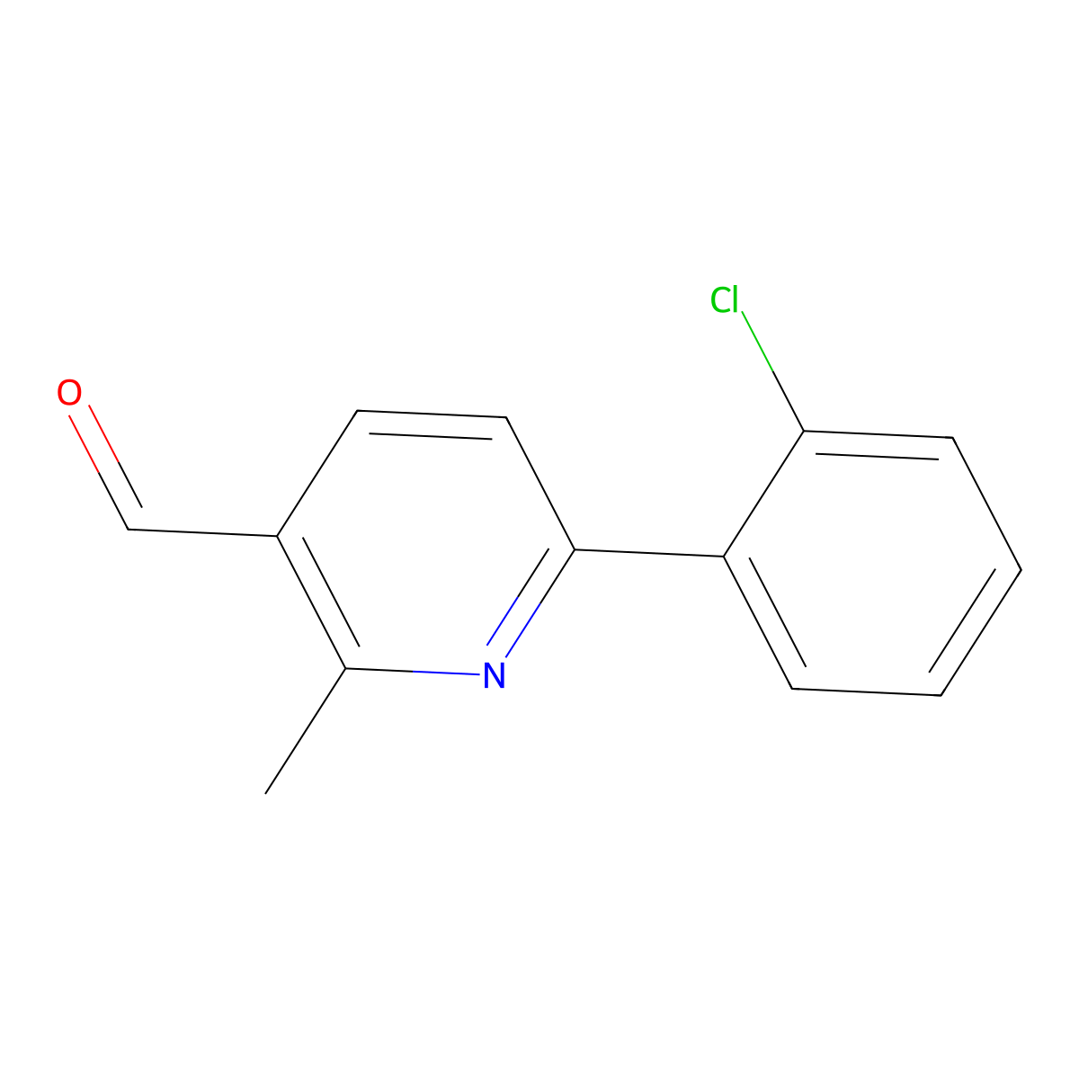 6-(2-Chlorophenyl)-2-methylnicotinaldehyde molecular structure, CAS 1982893-84-4