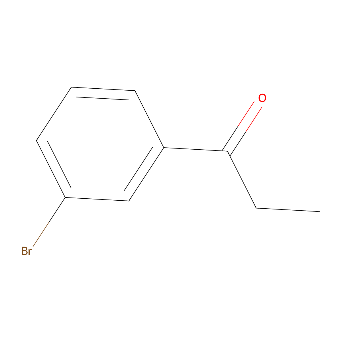 1-Propanone, 1-(3-bromophenyl)- molecular structure, CAS 19829-31-3