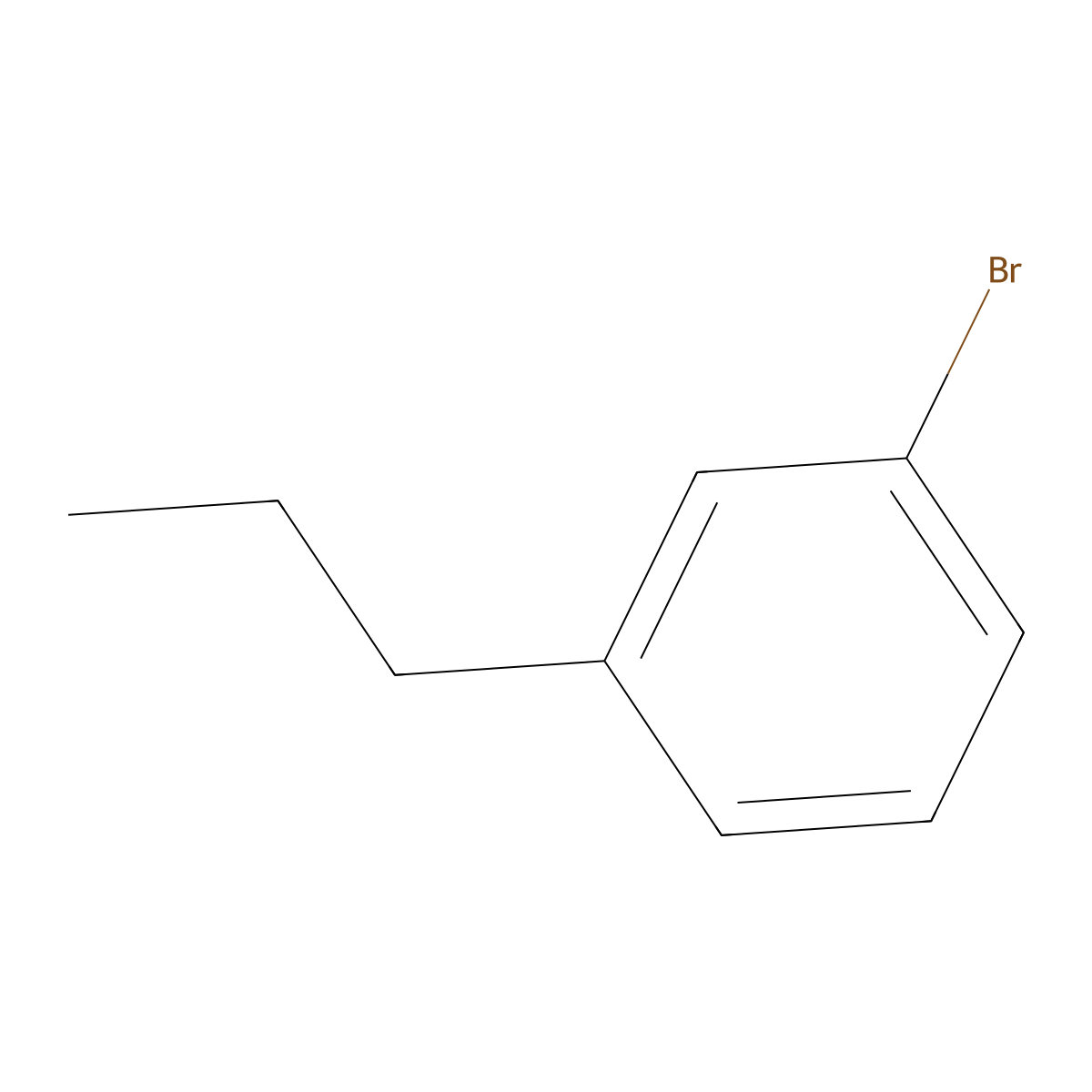 1-Bromo-3-propylbenzene molecular structure, CAS 19829-32-4