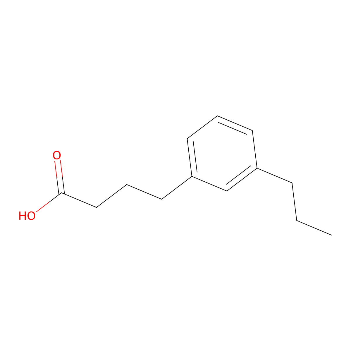 4-(3-Propylphenyl)butanoic acid molecular structure, CAS 19829-34-6