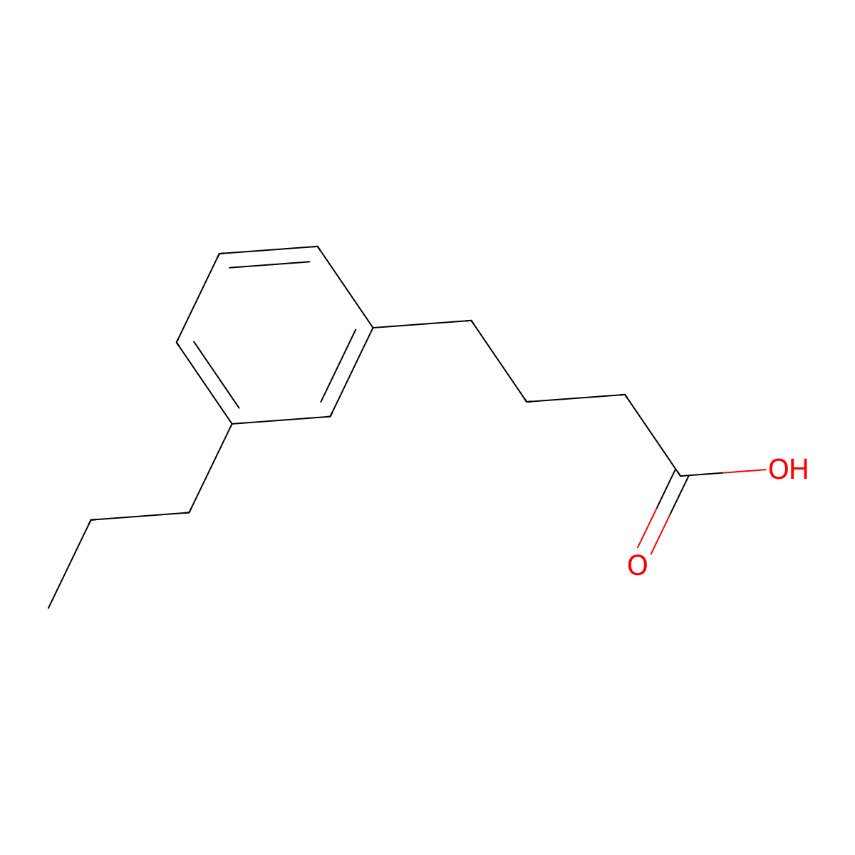 4-(3-Propylphenyl)butanoic acid molecular structure, CAS 19829-34-6