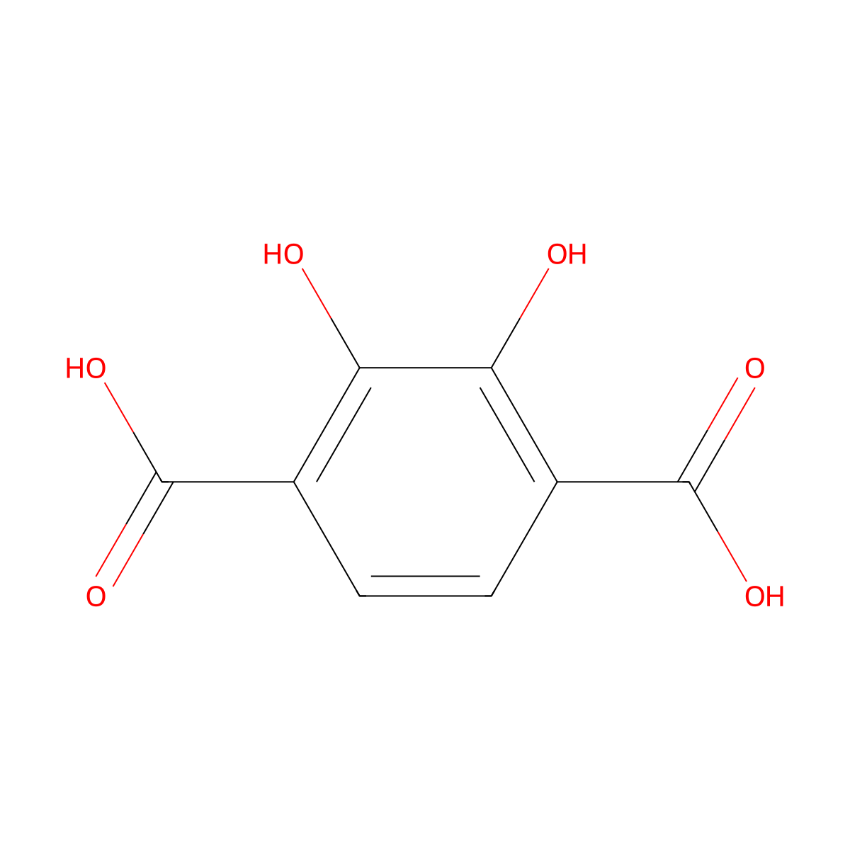2,3-Dihydroxyterephthalic acid molecular structure, CAS 19829-72-2