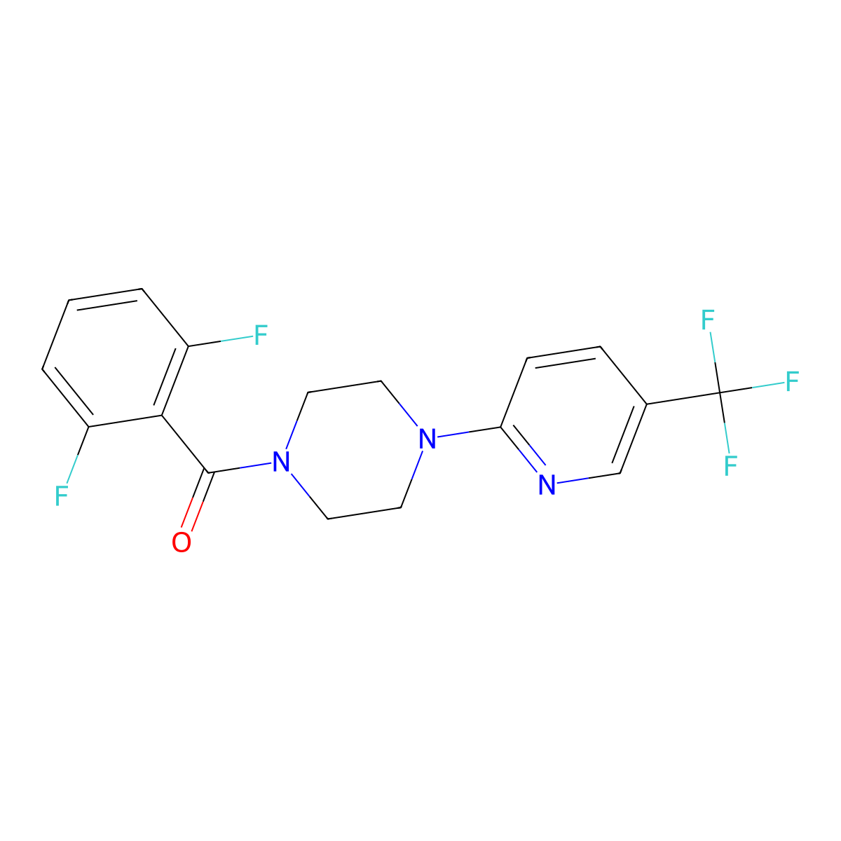1-(2,6-Difluorobenzoyl)-4-[5-(trifluoromethyl)pyridin-2-yl]piperazine molecular structure, CAS 1982912-25-3