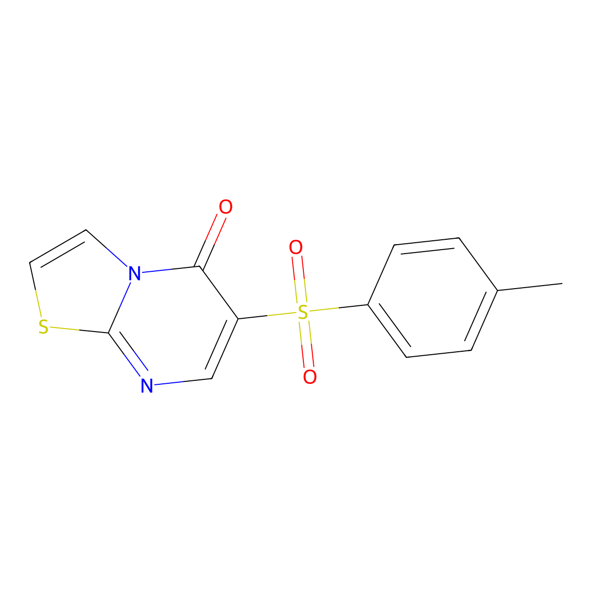 6-[(4-methylphenyl)sulfonyl]-5H-[1,3]thiazolo[3,2-a]pyrimidin-5-one molecular structure, CAS 1982951-03-0