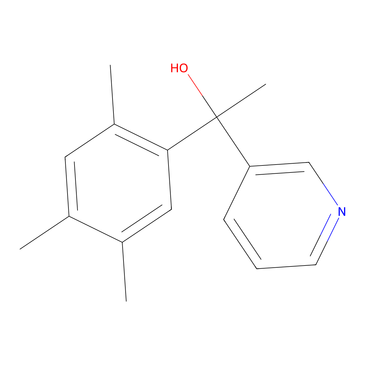 alpha-Methyl-alpha-(2,4,5-trimethylphenyl)-3-pyridinemethanol molecular structure, CAS 1983091-84-4