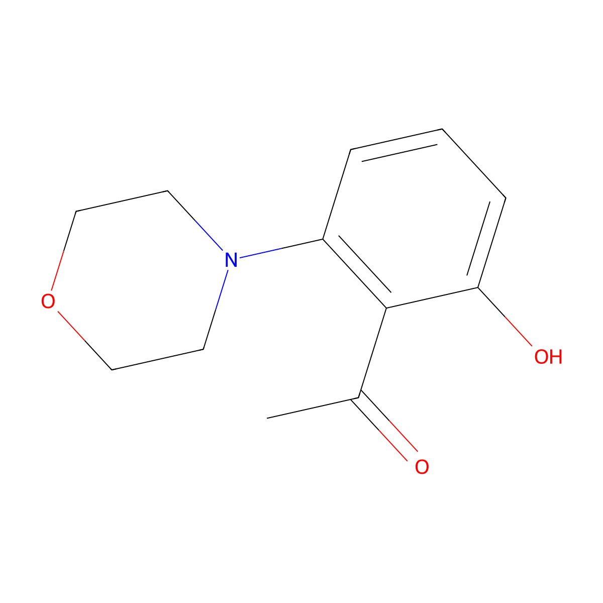 1-[2-Hydroxy-6-(morpholin-4-yl)phenyl]ethan-1-one molecular structure, CAS 1983170-57-5