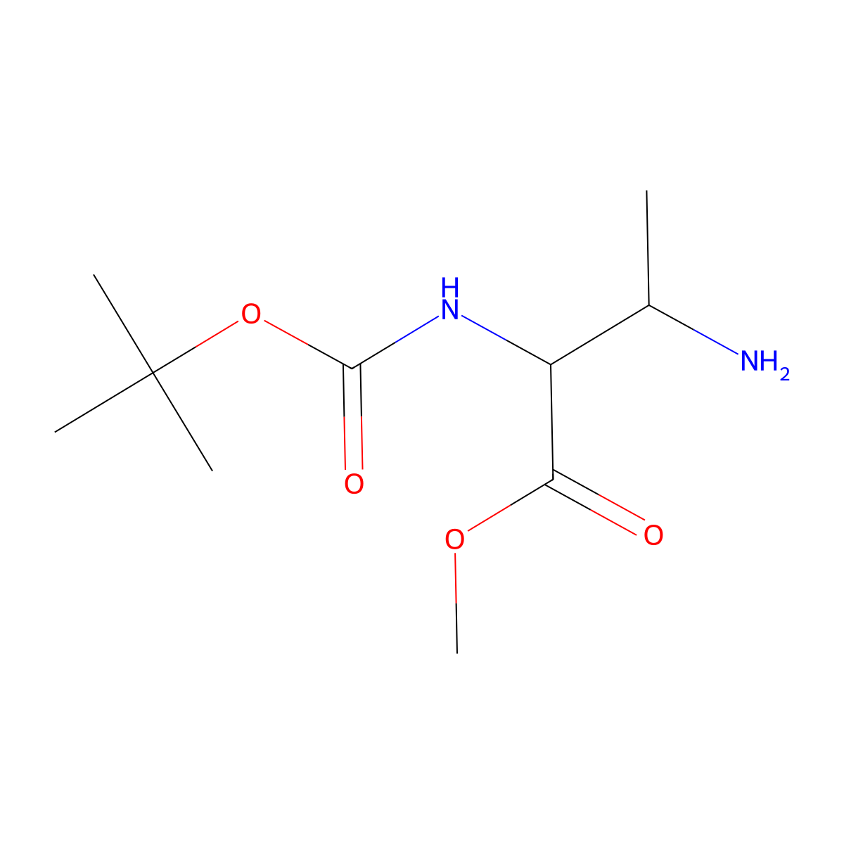 methyl (2S,3S)-3-amino-2-{[(tert-butoxy)carbonyl]amino}butanoate molecular structure, CAS 1983203-19-5