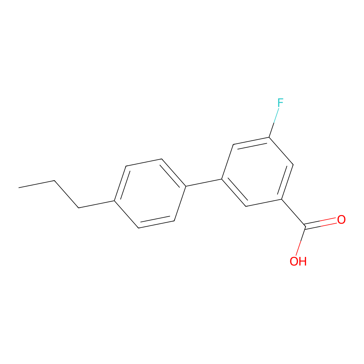 3-Fluoro-5-(4-propylphenyl)benzoic acid molecular structure, CAS 1983254-08-5