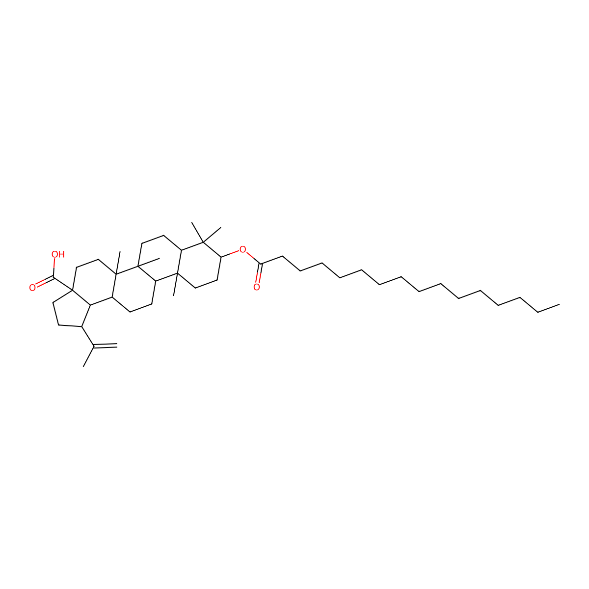Betulinic acid palmitate molecular structure, CAS 19833-15-9