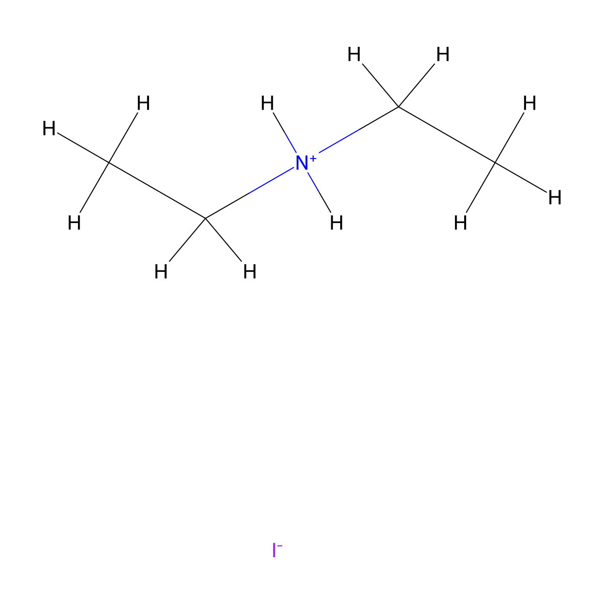 Diethylammonium iodide molecular structure, CAS 19833-78-4