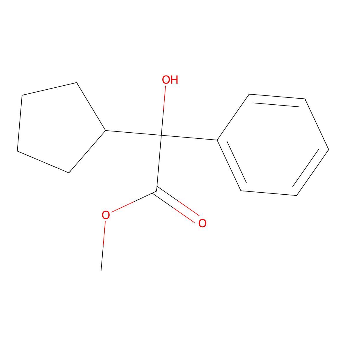 Methyl cyclopentylmandelate molecular structure, CAS 19833-96-6
