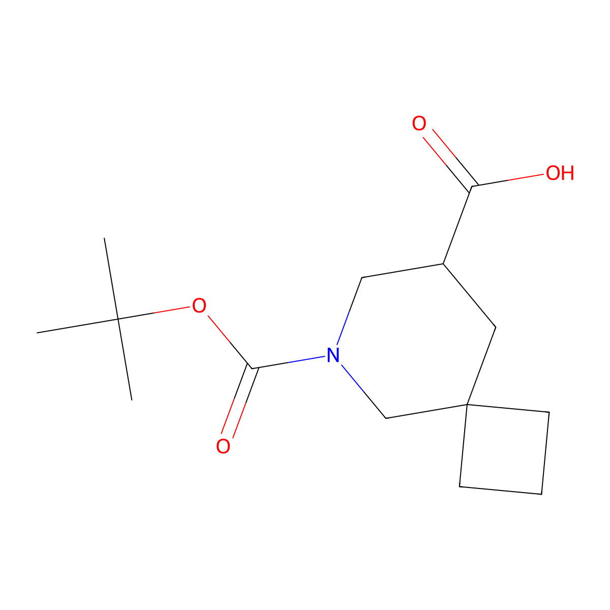 6-((Tert-butoxy)carbonyl)-6-azaspiro(3.5)nonane-8-carboxylic acid molecular structure, CAS 1983309-33-6