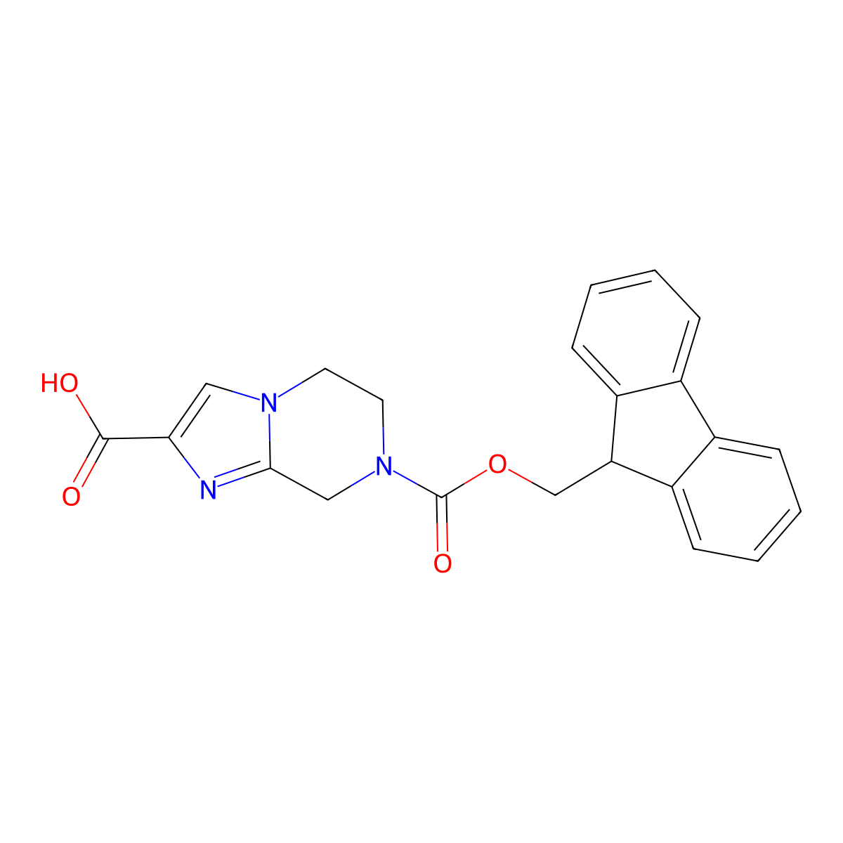 7-{[(9H-fluoren-9-yl)methoxy]carbonyl}-5H,6H,7H,8H-imidazo[1,2-a]pyrazine-2-carboxylic acid molecular structure, CAS 1983309-45-0