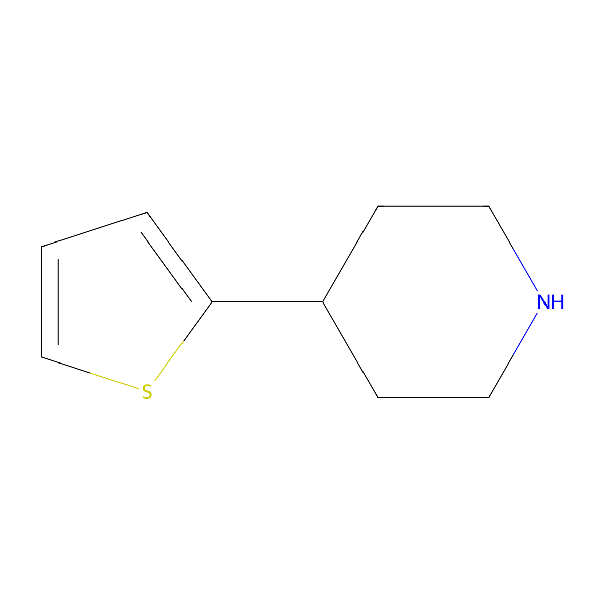 4-(2-Thienyl)piperidine molecular structure, CAS 198334-38-2