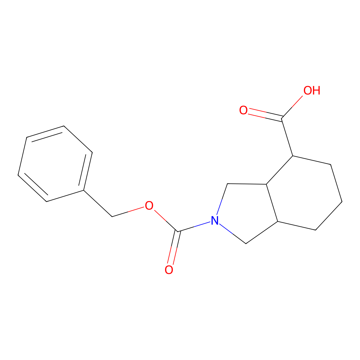 2-[(benzyloxy)carbonyl]-octahydro-1H-isoindole-4-carboxylic acid molecular structure, CAS 1983346-30-0
