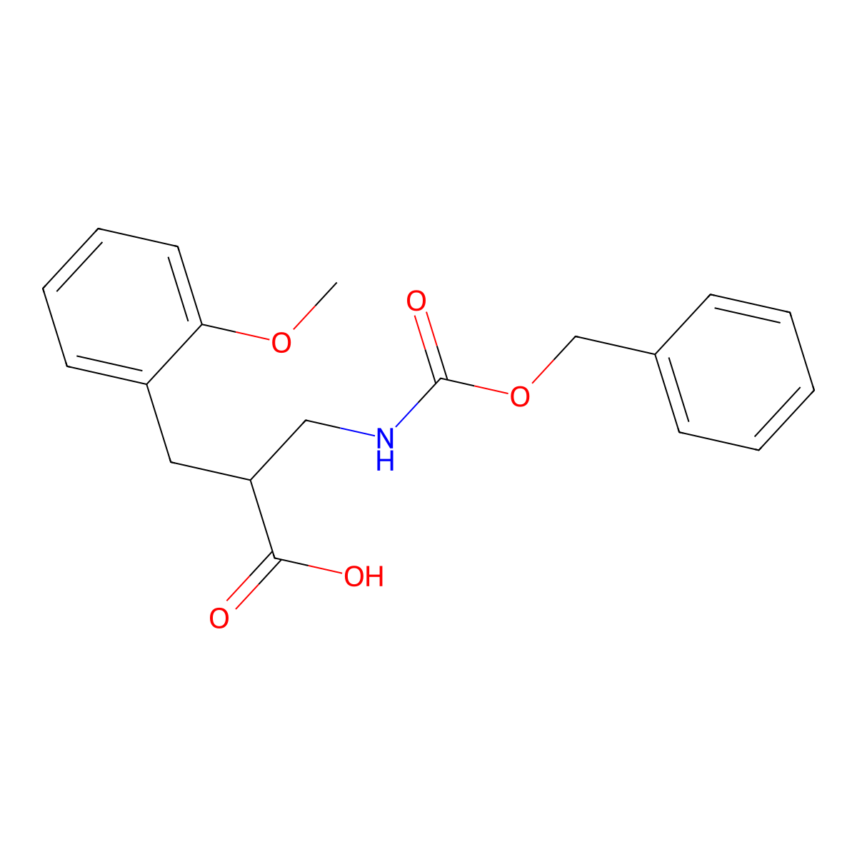3-{[(Benzyloxy)carbonyl]amino}-2-[(2-methoxyphenyl)methyl]propanoic acid molecular structure, CAS 1983346-52-6