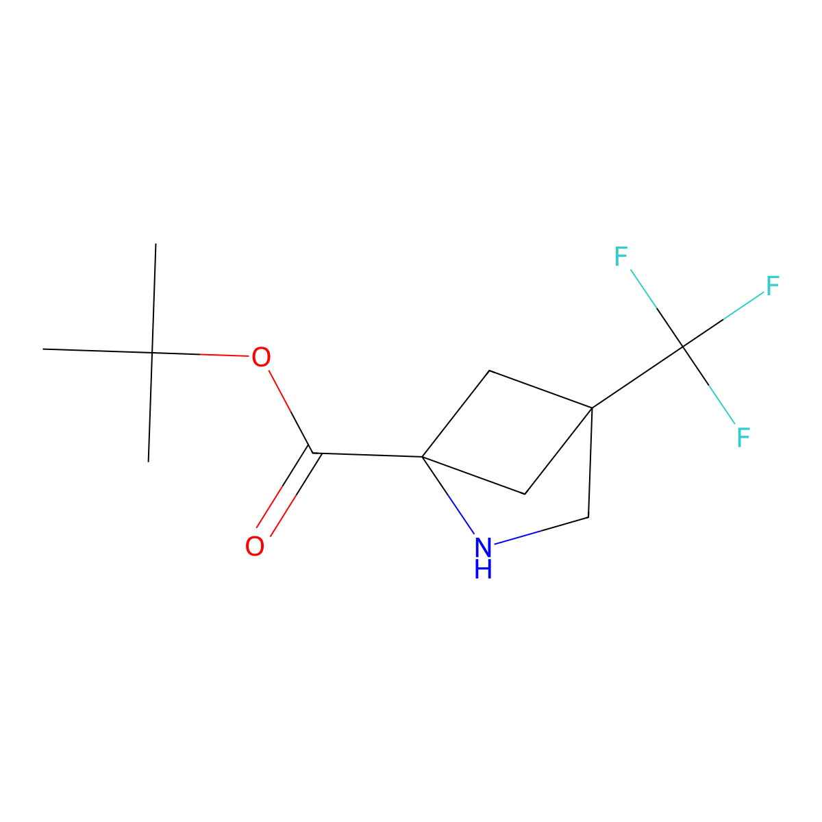 Tert-butyl 4-(trifluoromethyl)-2-azabicyclo[2.1.1]hexane-1-carboxylate molecular structure, CAS 1983346-85-5