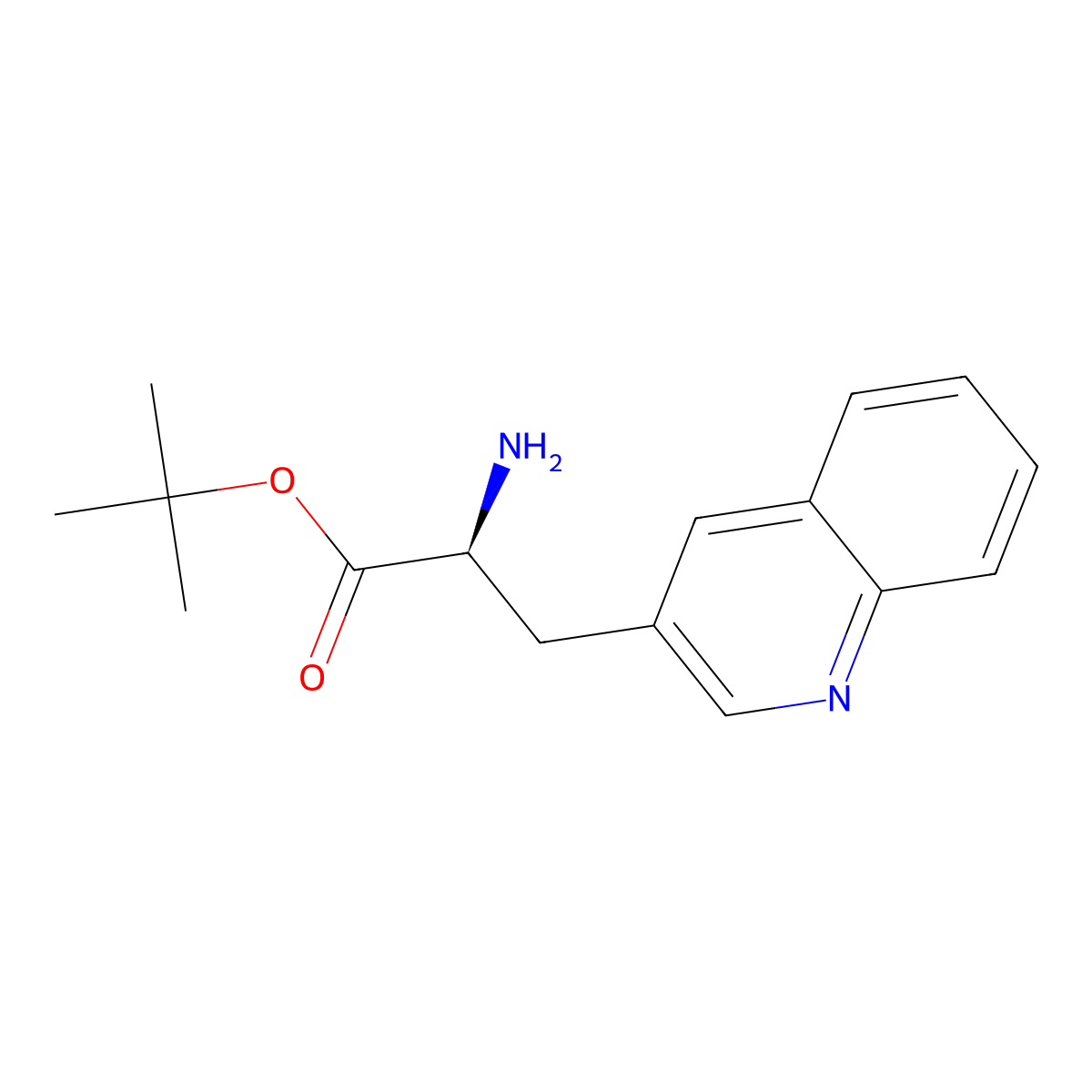 tert-butyl (2S)-2-amino-3-(quinolin-3-yl)propanoate molecular structure, CAS 1983347-31-4