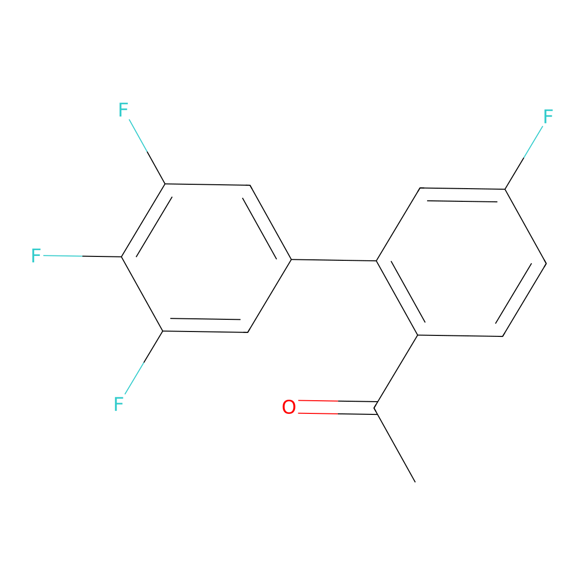 1-(3',4',5,5'-Tetrafluoro-[1,1'-biphenyl]-2-yl)ethanone molecular structure, CAS 1983354-28-4