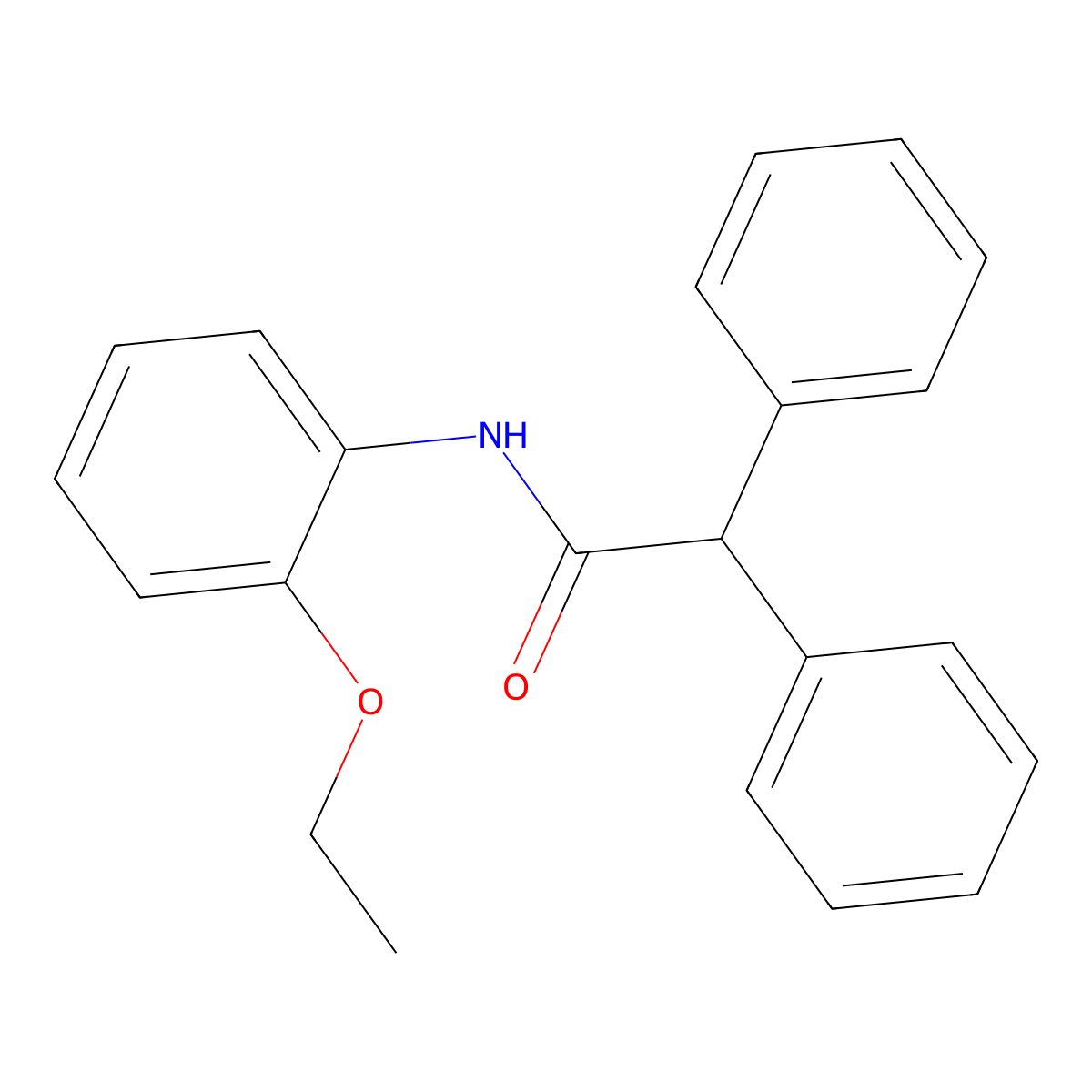 N-(2-ethoxyphenyl)-2,2-diphenylacetamide molecular structure, CAS 198337-65-4
