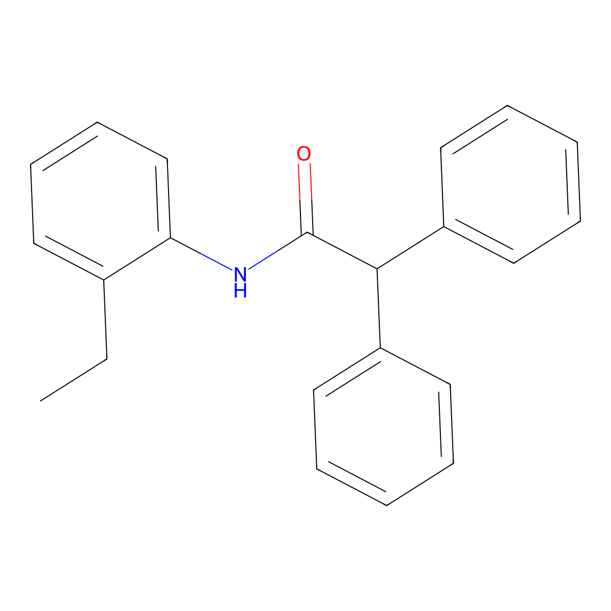 N-(2-ethylphenyl)-2,2-diphenylacetamide molecular structure, CAS 198337-67-6