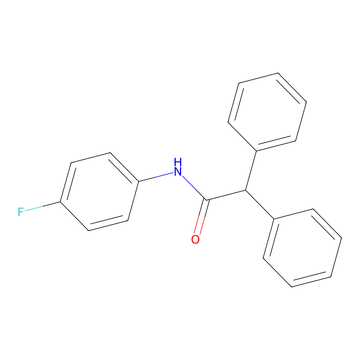 N-(4-fluorophenyl)-2,2-diphenylacetamide molecular structure, CAS 198337-87-0