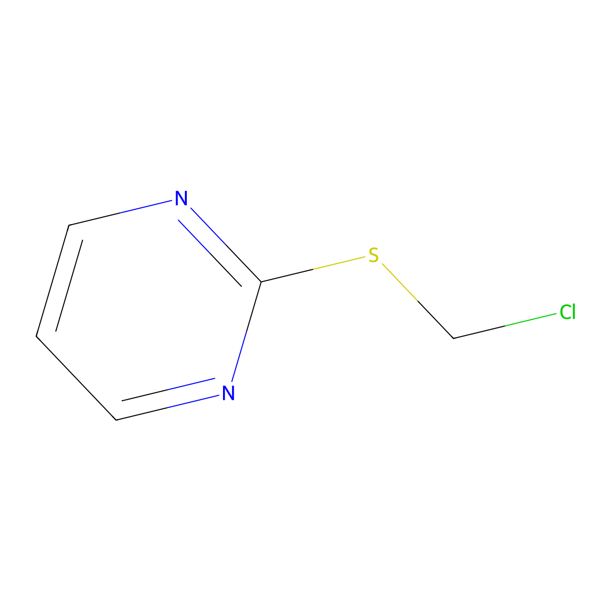 2-((Chloromethyl)thio)pyrimidine molecular structure, CAS 19834-93-6