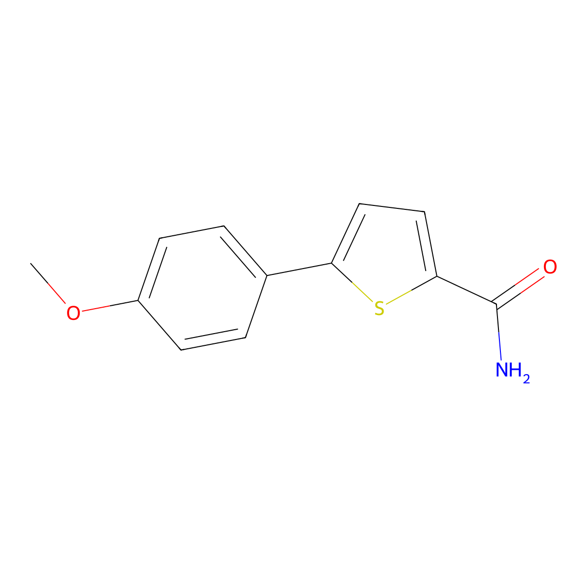 5-(4-Methoxyphenyl)-2-thiophenecarboxamide molecular structure, CAS 198345-90-3