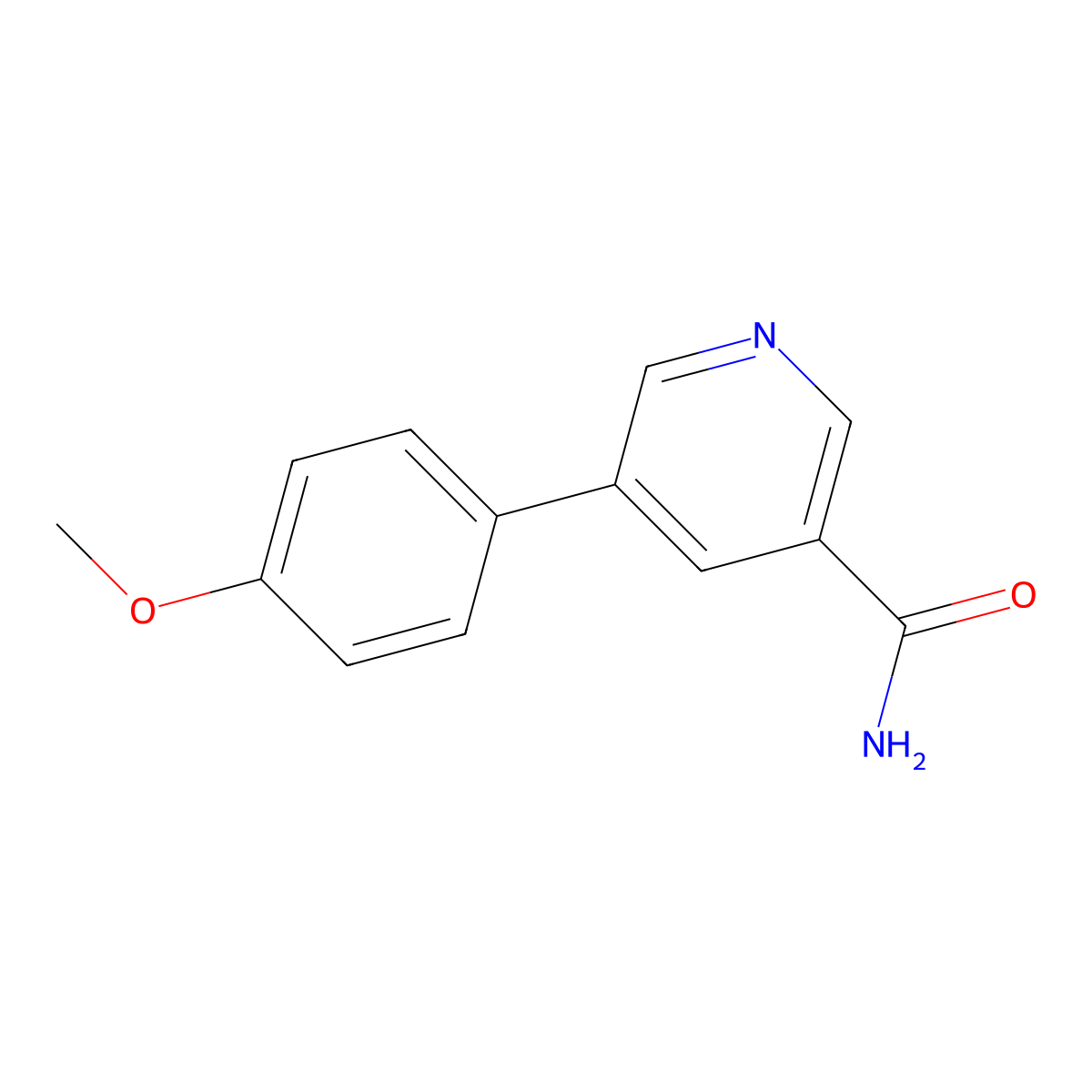 5-(4-Methoxyphenyl)nicotinamide molecular structure, CAS 198345-91-4