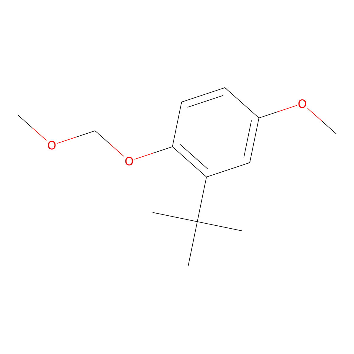 2-(1,1-Dimethylethyl)-4-methoxy-1-(methoxymethoxy)benzene molecular structure, CAS 198348-50-4