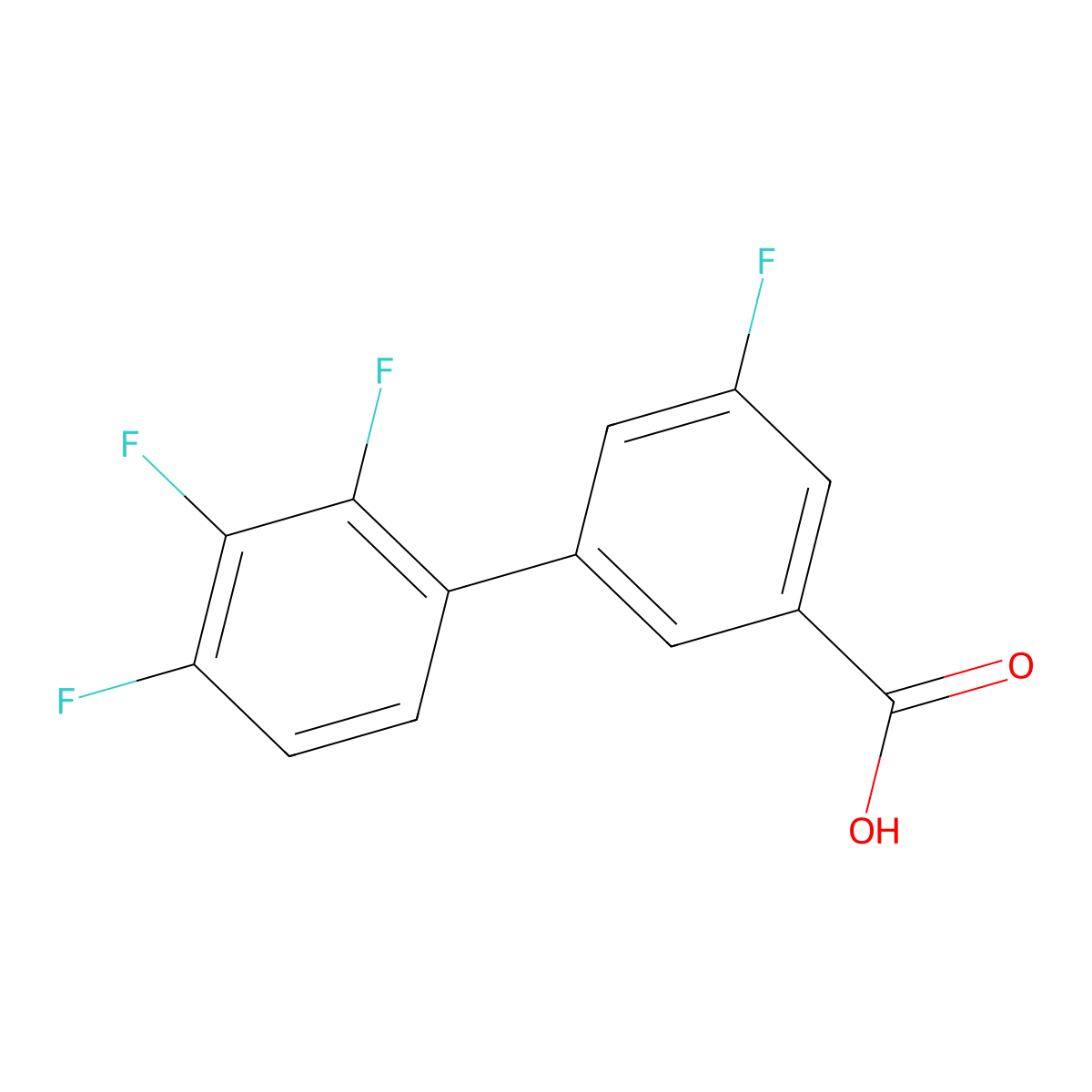 3-Fluoro-5-(2,3,4-trifluorophenyl)benzoic acid molecular structure, CAS 1983533-02-3