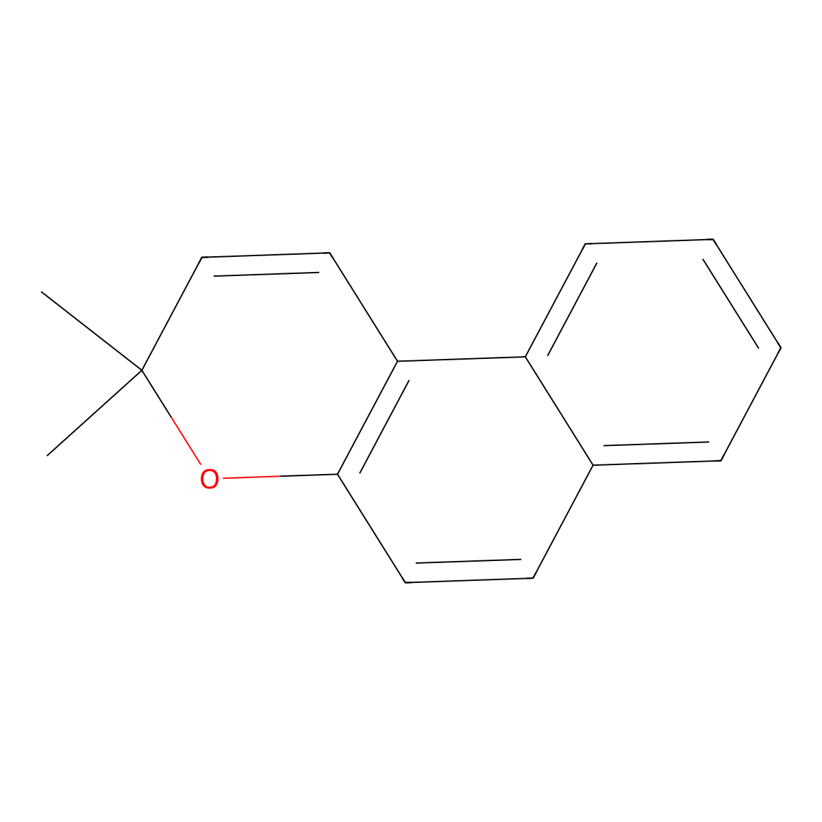 3,3-dimethyl-3H-benzo[f]chromene molecular structure, CAS 19836-62-5