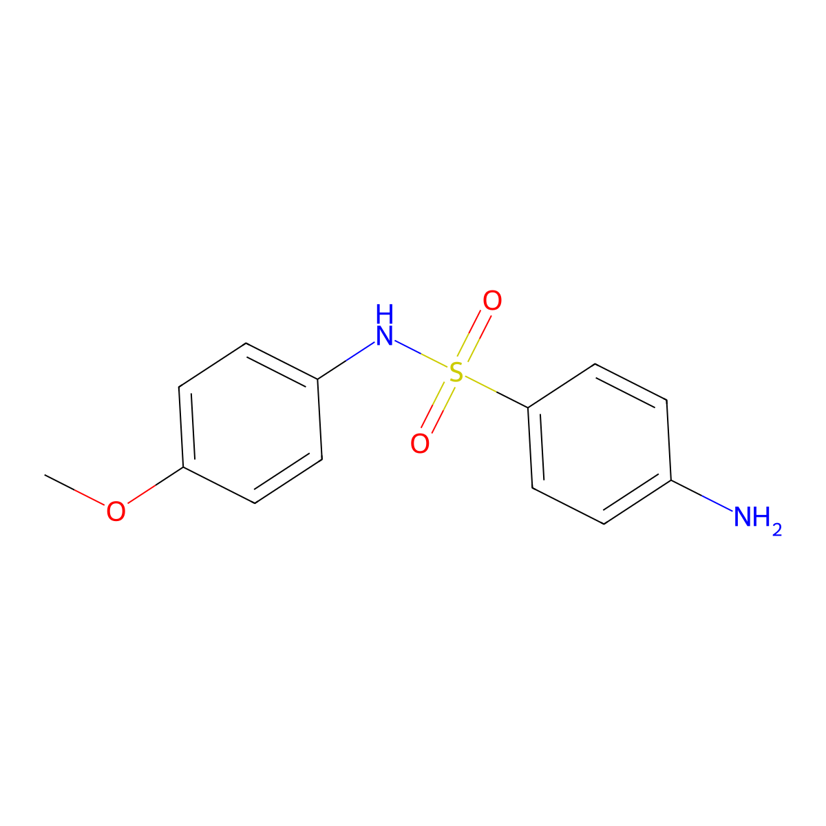 4-amino-N-(4-methoxyphenyl)benzene-1-sulfonamide molecular structure, CAS 19837-74-2