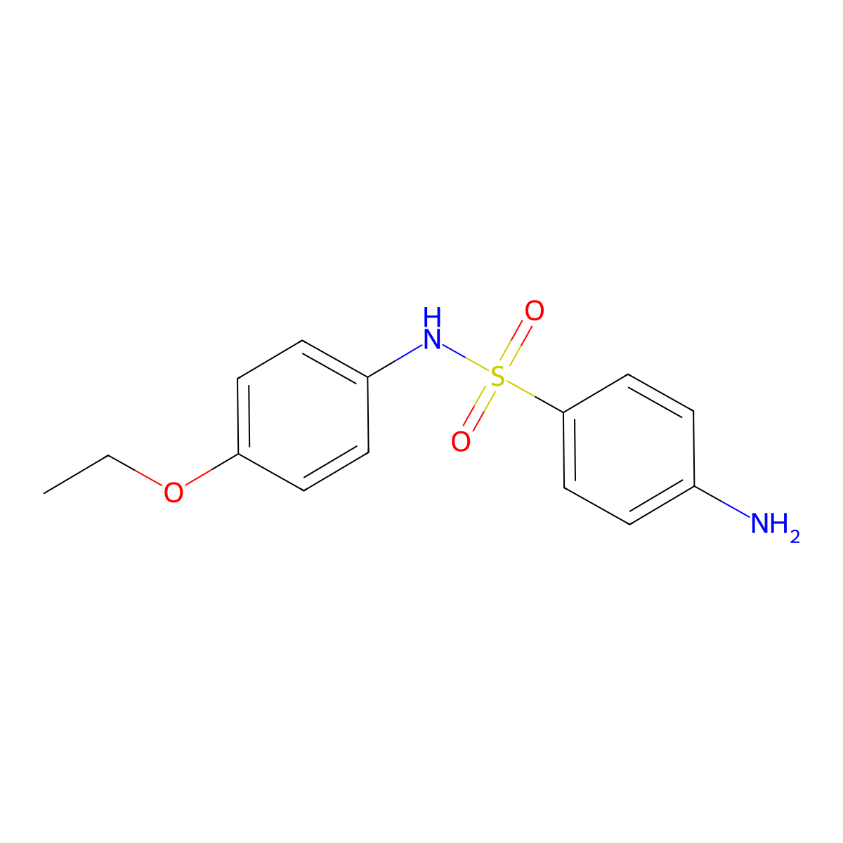 4-amino-N-(4-ethoxyphenyl)benzenesulfonamide molecular structure, CAS 19837-75-3