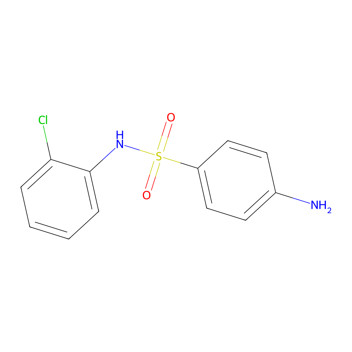 4-amino-N-(2-chlorophenyl)benzenesulfonamide molecular structure, CAS 19837-85-5
