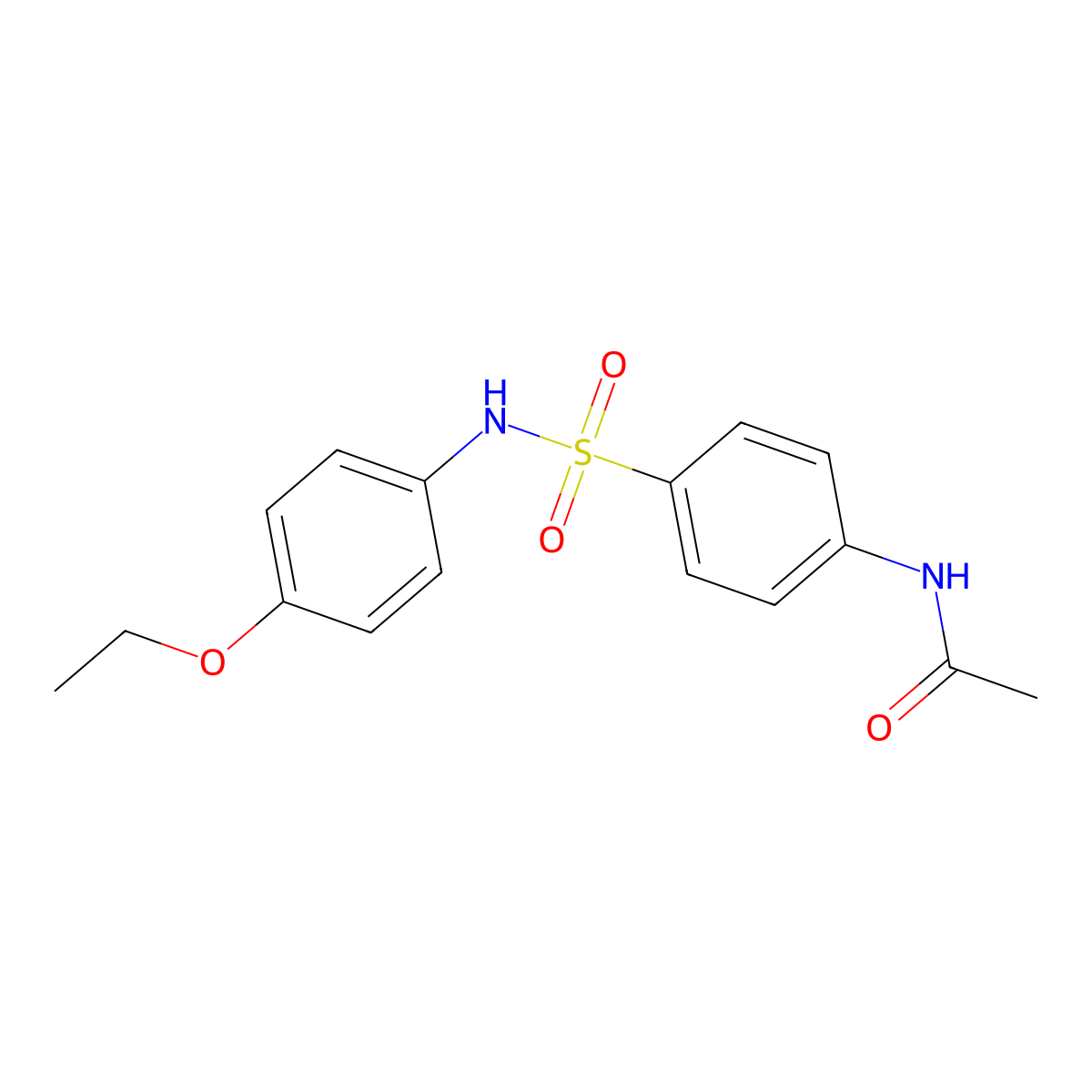 N-(4-{[(4-ethoxyphenyl)amino]sulfonyl}phenyl)acetamide molecular structure, CAS 19837-90-2