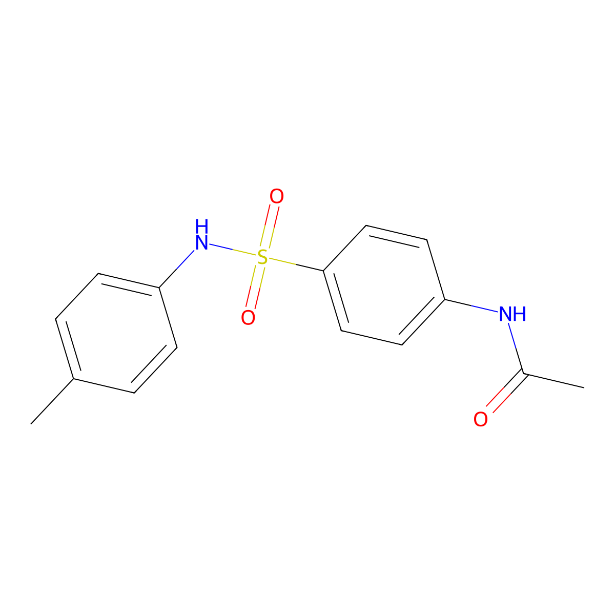 N-(4-(4-Toluidinosulfonyl)phenyl)acetamide molecular structure, CAS 19837-91-3