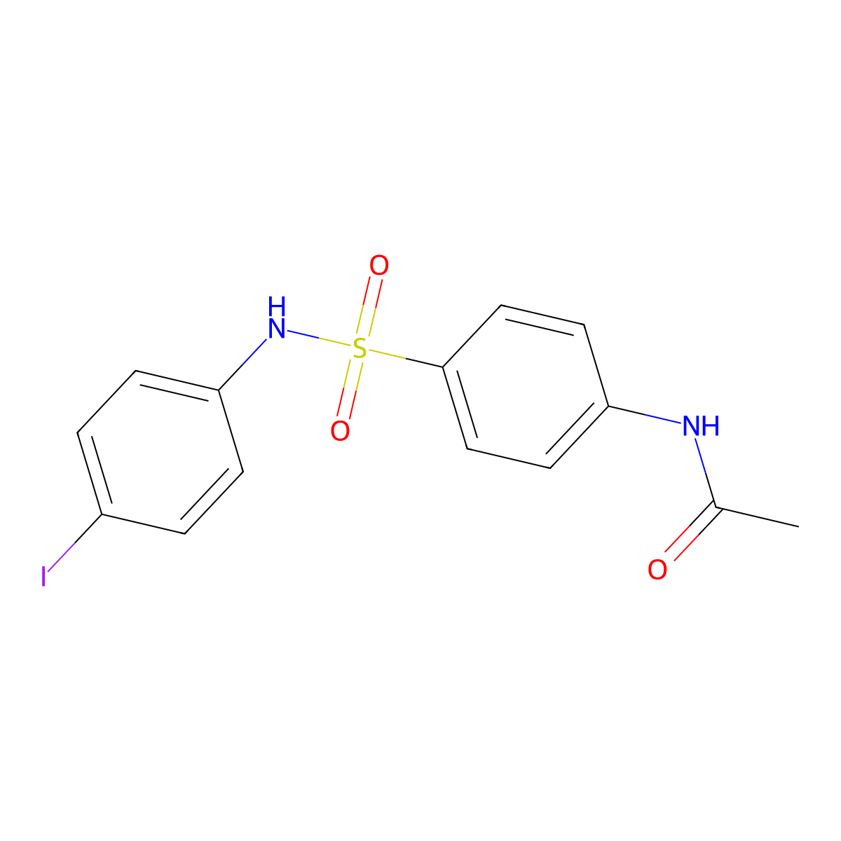 N-[4-[(4-iodophenyl)sulfamoyl]phenyl]acetamide molecular structure, CAS 19837-94-6