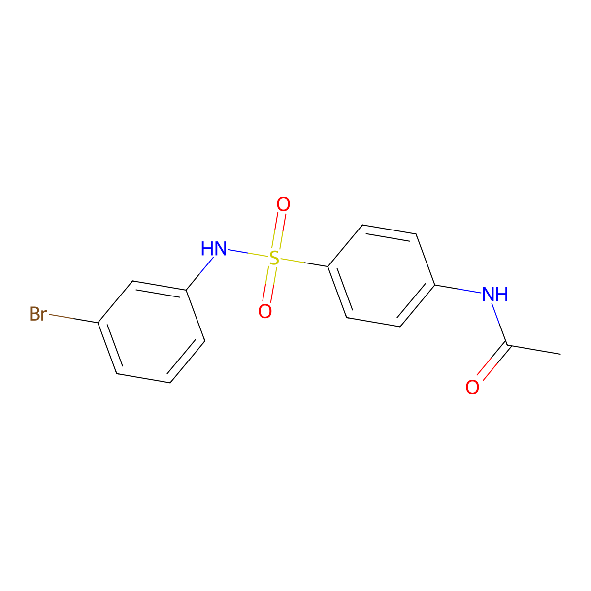 N-{4-[(3-bromophenyl)sulfamoyl]phenyl}acetamide molecular structure, CAS 19837-99-1