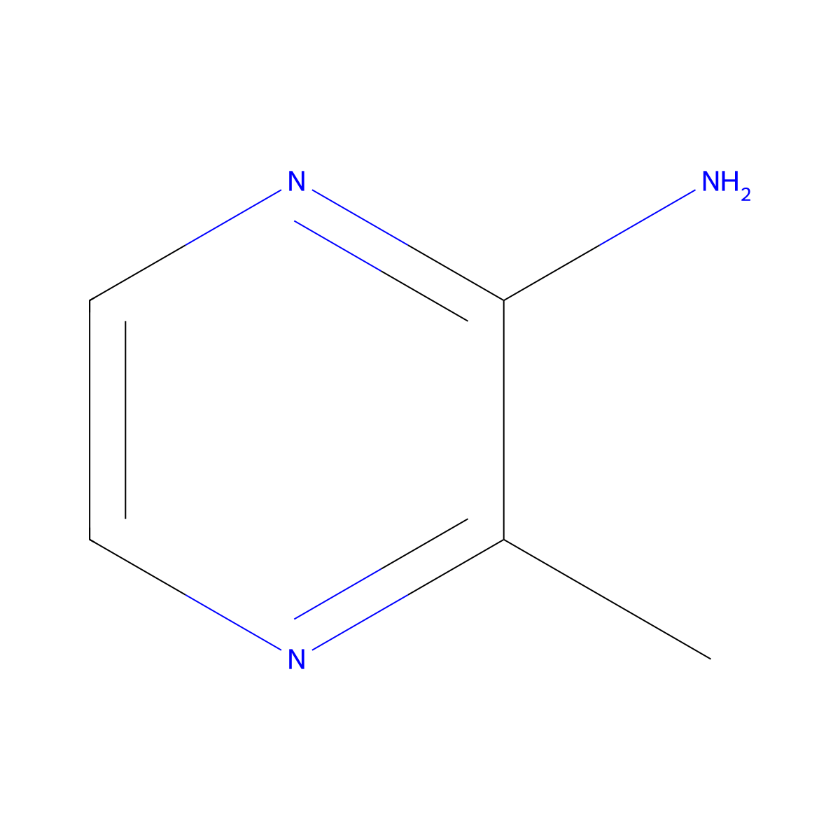 2-Amino-3-methylpyrazine molecular structure, CAS 19838-08-5