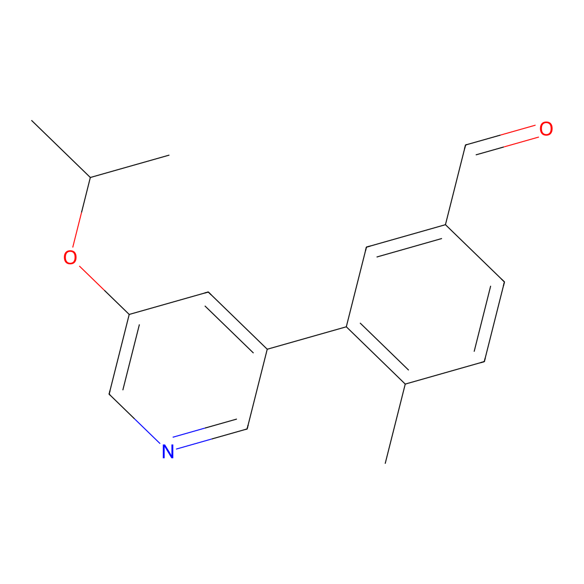 4-Methyl-3-[5-(1-methylethoxy)-3-pyridinyl]benzaldehyde molecular structure, CAS 1983801-28-0