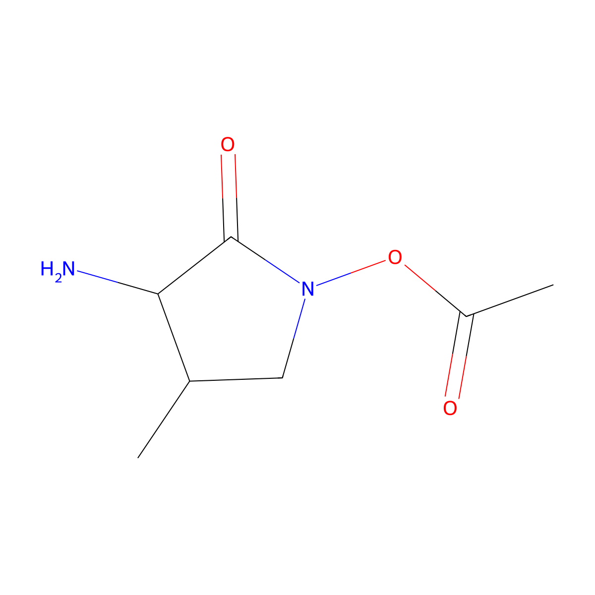 cis-3-Amino-1-hydroxy-4-methylpyrrolidin-2-one acetate molecular structure, CAS 1983896-25-8