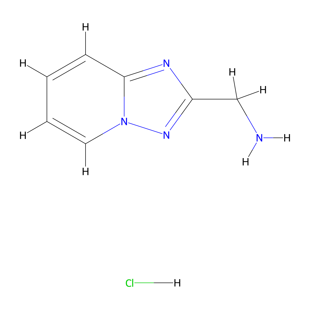 1-((1,2,4)Triazolo(1,5-a)pyridin-2-yl)methanamine hydrochloride molecular structure, CAS 1983896-37-2