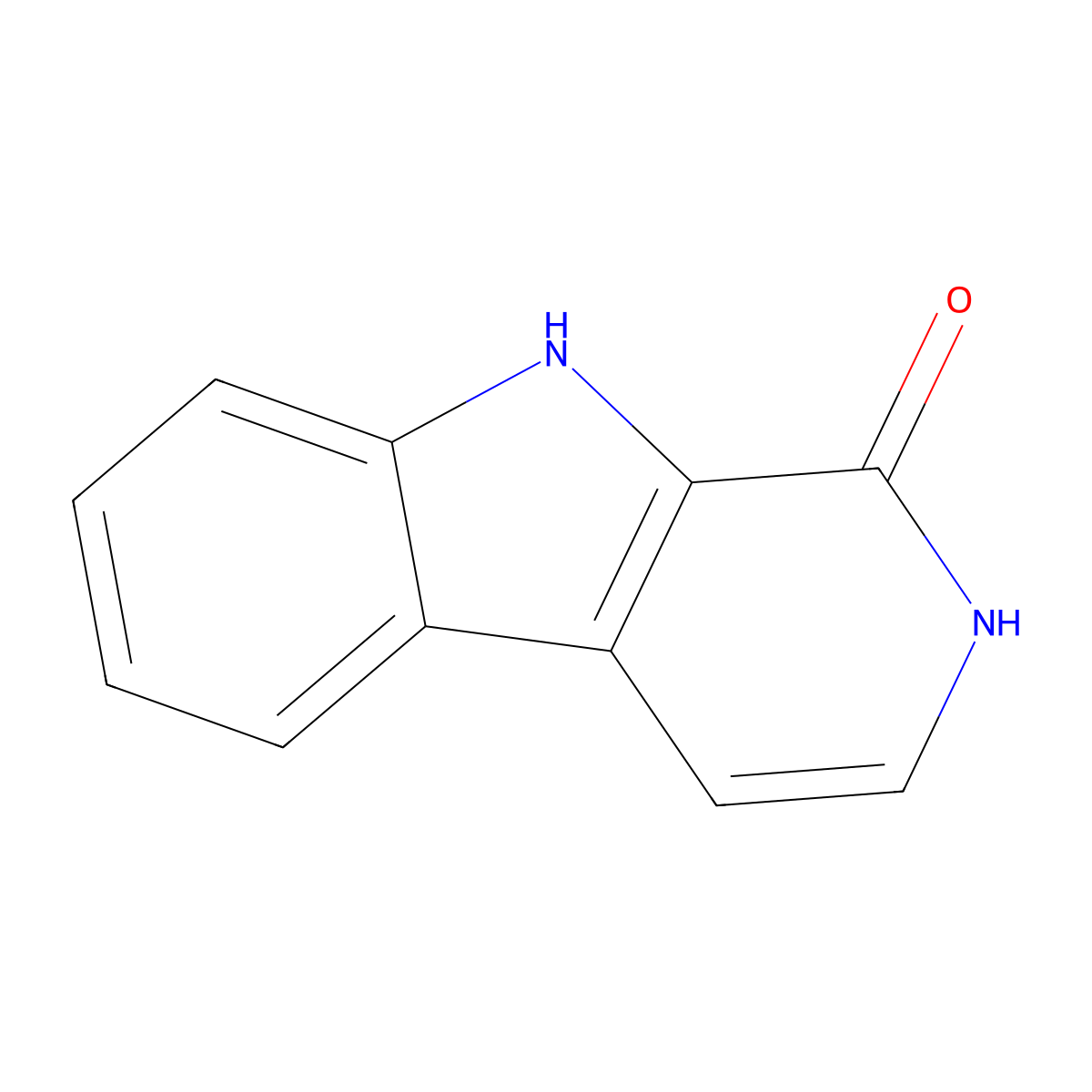 2,9-Dihydro-1H-pyrido[3,4-b]indol-1-one molecular structure, CAS 19839-52-2