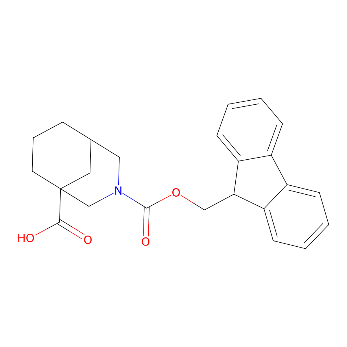 3-{[(9H-fluoren-9-yl)methoxy]carbonyl}-3-azabicyclo[3.3.1]nonane-1-carboxylic acid molecular structure, CAS 1983903-73-6