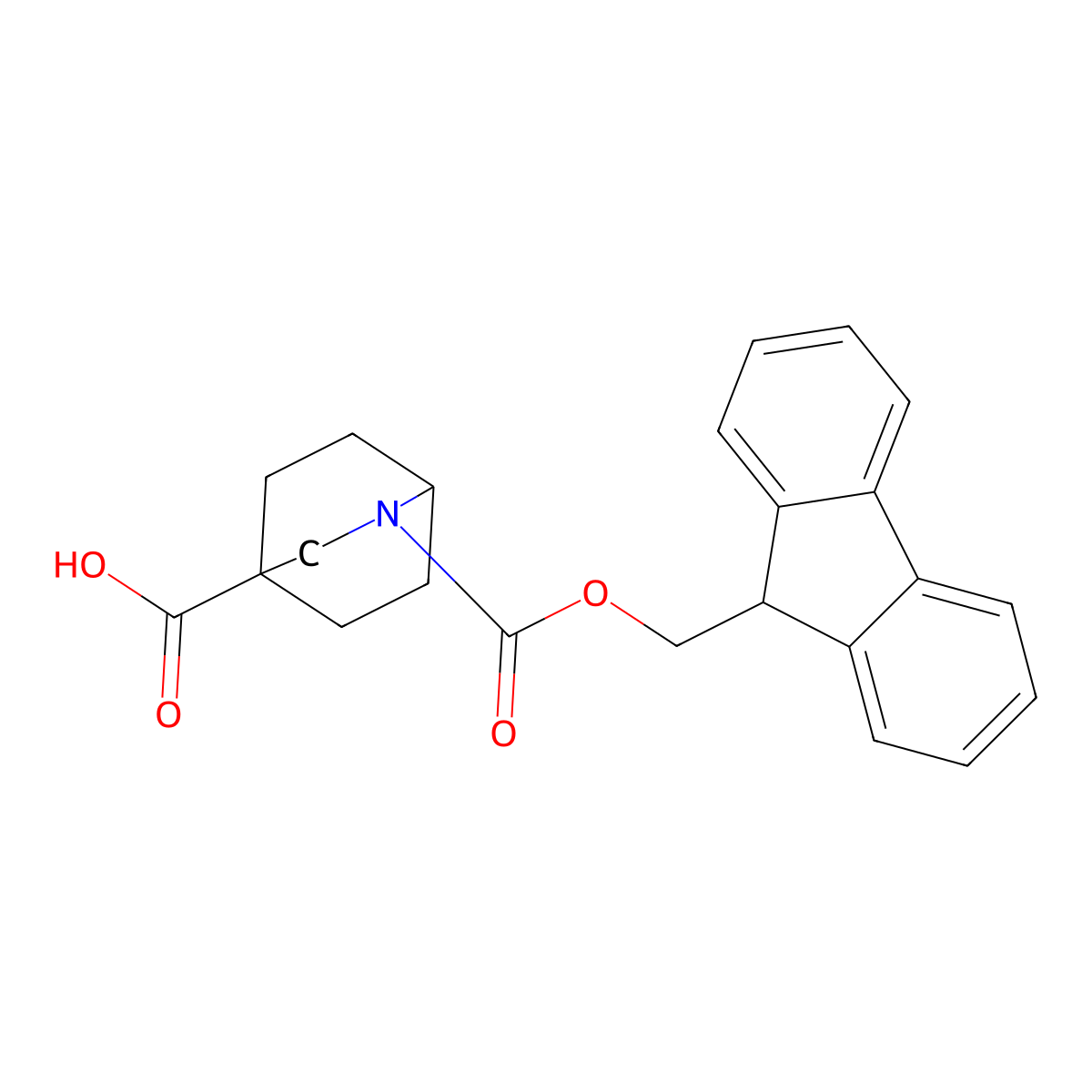 2-{[(9H-fluoren-9-yl)methoxy]carbonyl}-2-azabicyclo[2.2.2]octane-4-carboxylic acid molecular structure, CAS 1983904-01-3