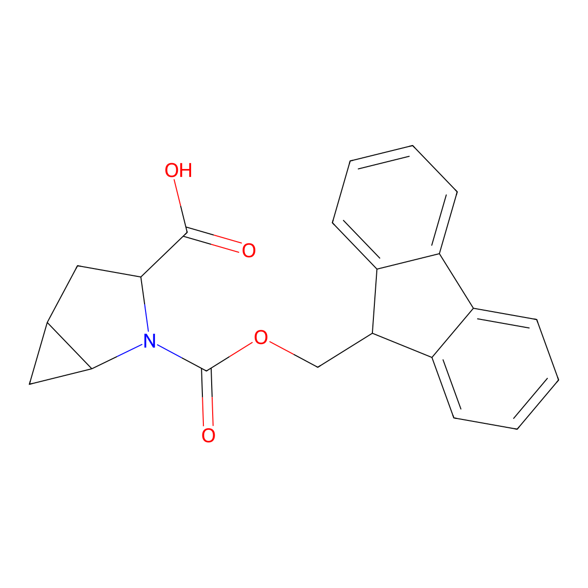 (1R,3S,5R)-2-[(9H-Fluoren-9-ylmethoxy)carbonyl]-2-azabicyclo[3.1.0]hexane-3-carboxylic acid molecular structure, CAS 1983904-18-2