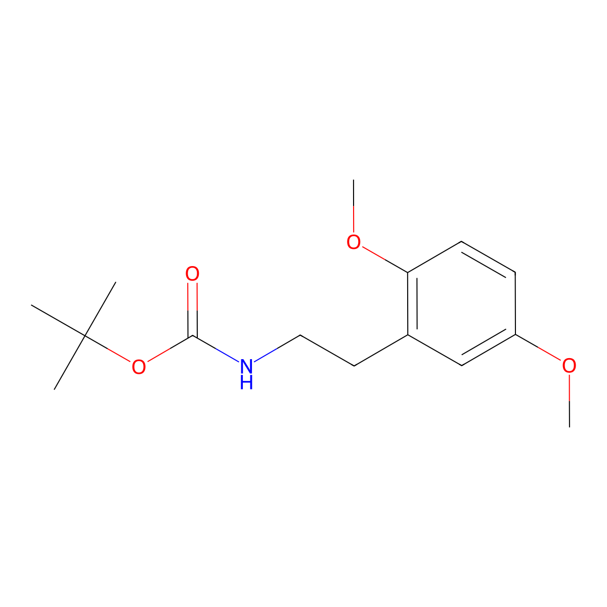 tert-butyl N-[2-(2,5-dimethoxyphenyl)ethyl]carbamate molecular structure, CAS 1983940-00-6